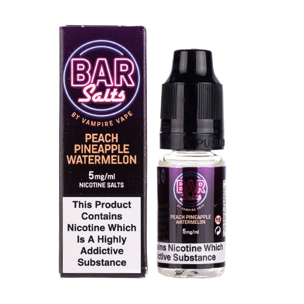 Peach Pineapple Watermelon Nic Salt E-Liquid by Vampire Vape Bar Salts - Image 2