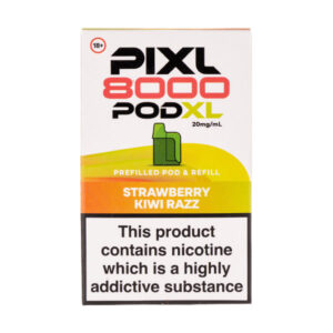 Strawberry Kiwi Razz 8000 Prefilled Pod + Refill by Pixl
