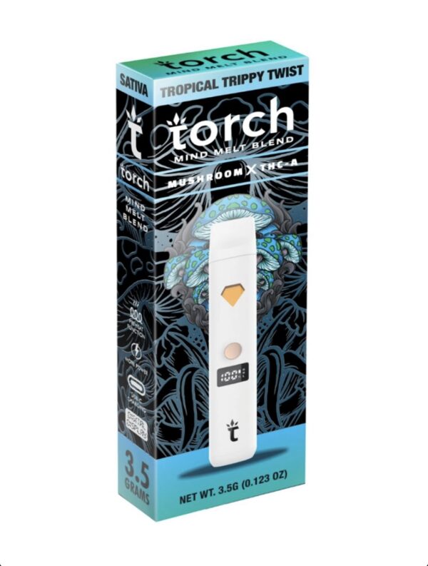 Tropical Trippy Twist Torch Mind Melt Mushroom x THC-A Blend White Series Vape 3.5G